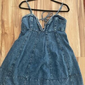 Free People Altura Denim Mini Dress